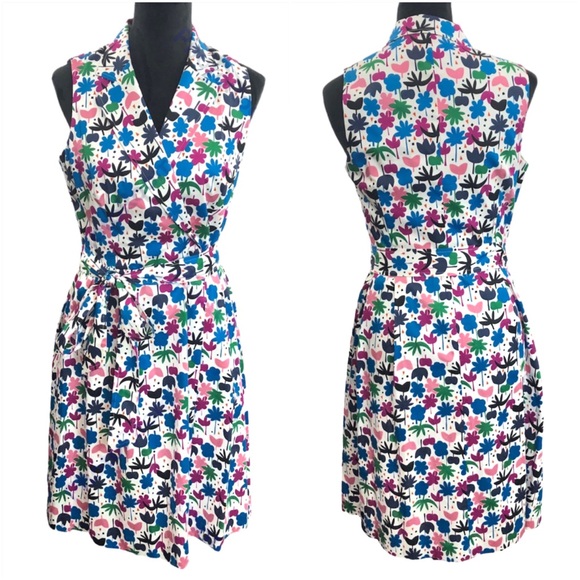 Anne Klein Dresses & Skirts - Anne Klein Iznik Blue Orchid Faux Wrap Sleeveless Midi Dress Size 6 New